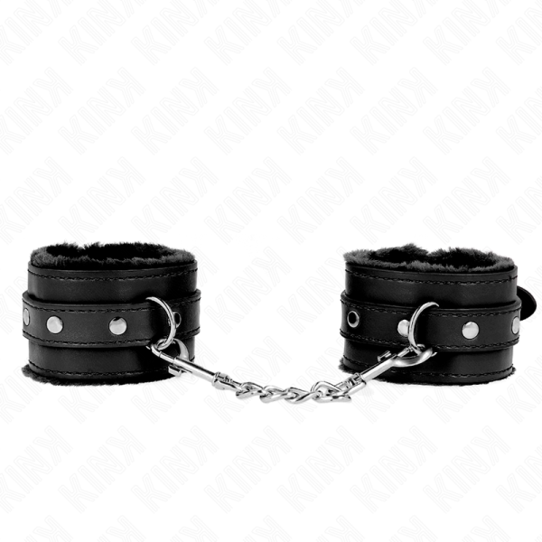 Leather Furlined Cuffs KINK Black