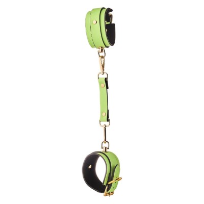 Leather Cuffs Radiant Glow in the Dark Green Leather Cuffs Radiant Glow in the Dark Green