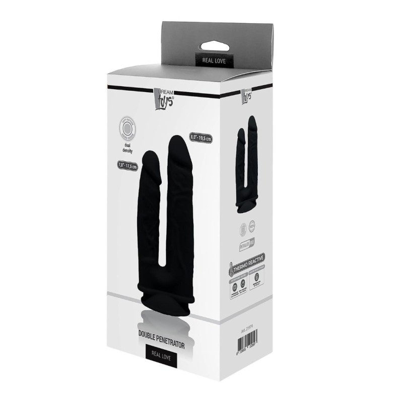 Διπλό Dildo Dreamtoys Double Penetrator 19.5cm Μαύρο