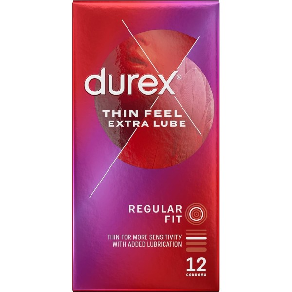 Condoms Durex Feel Thin Extra Lubricated 12τμχ