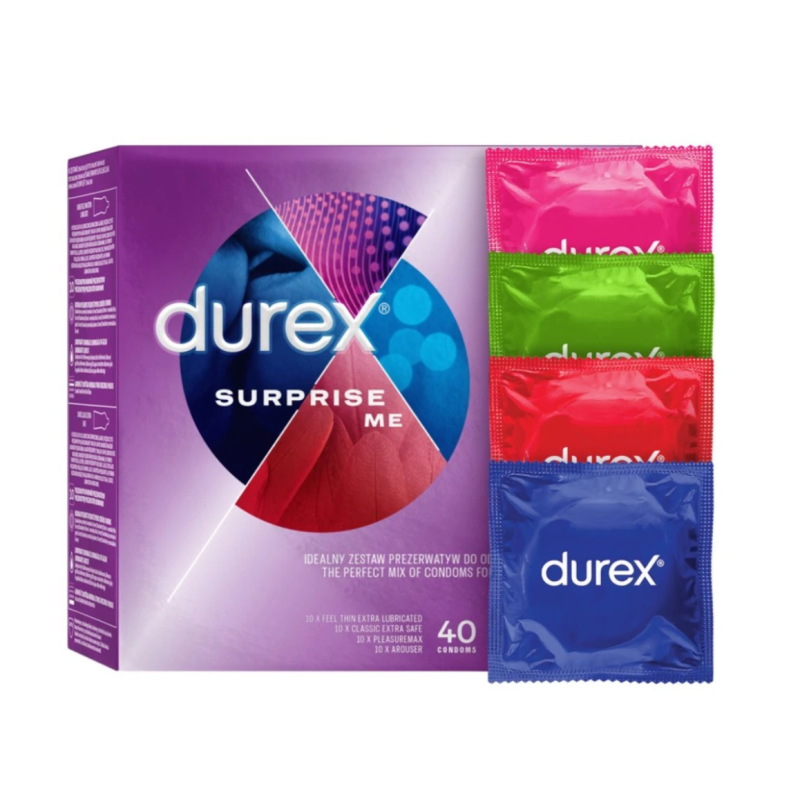 Προφυλακτικά Διάφορα Durex Surprise Me 40τμχ