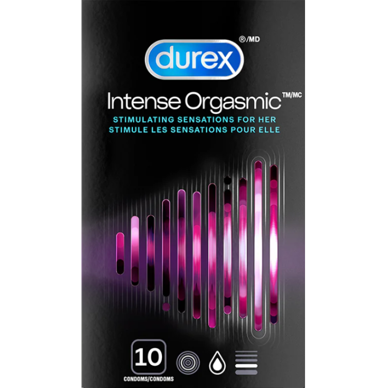 Προφυλακτικά Με Κουκκίδες και Ραβδώσεις Durex Intense Orgasmic 10τμχ