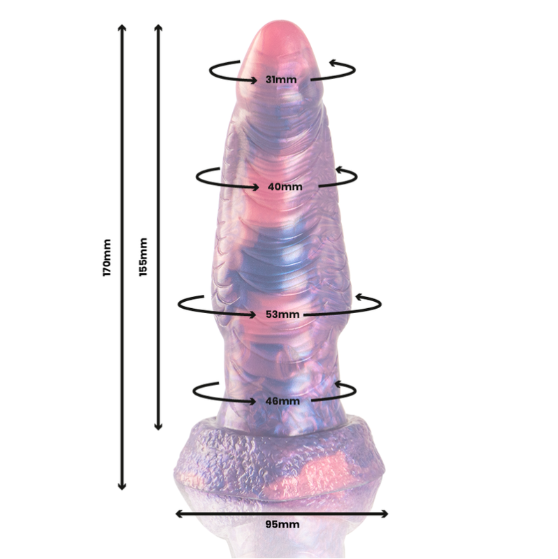 Realistic Dildo Epic Medusa 17cm Pink/Purple