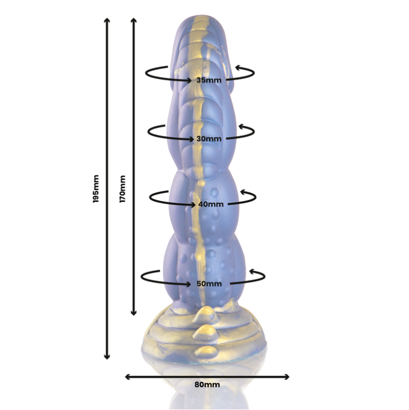 Realistic Dildo Epic Poseidon 19.5cm Blue