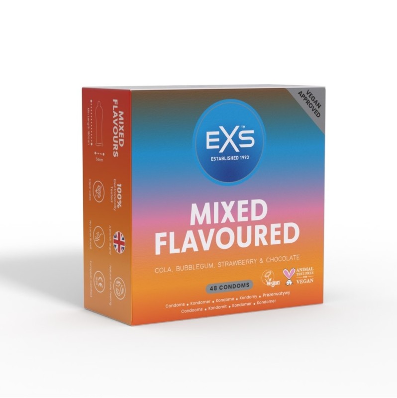 Condoms EXS Mixed Flavoured 48pcs