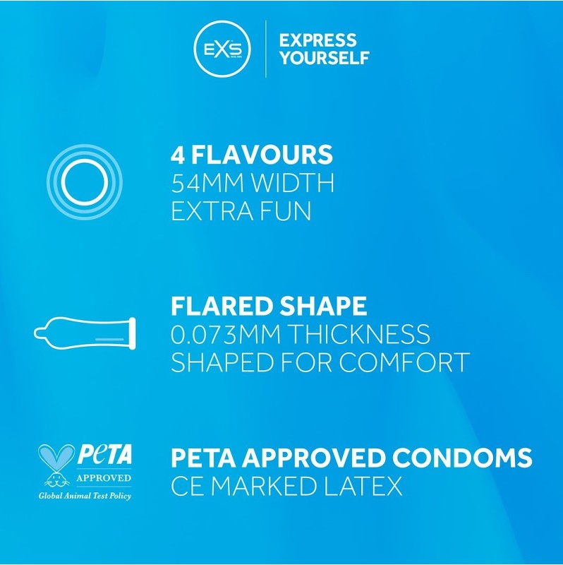 Condoms EXS Mixed Flavoured 48pcs