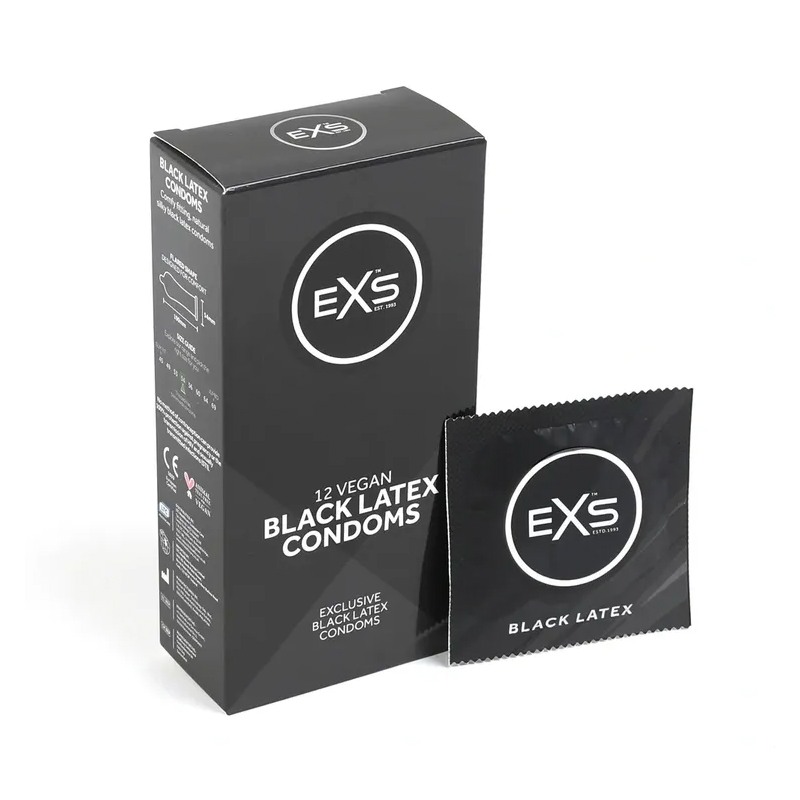 EXS Condoms EXS Black Latex 12pcs Condoms