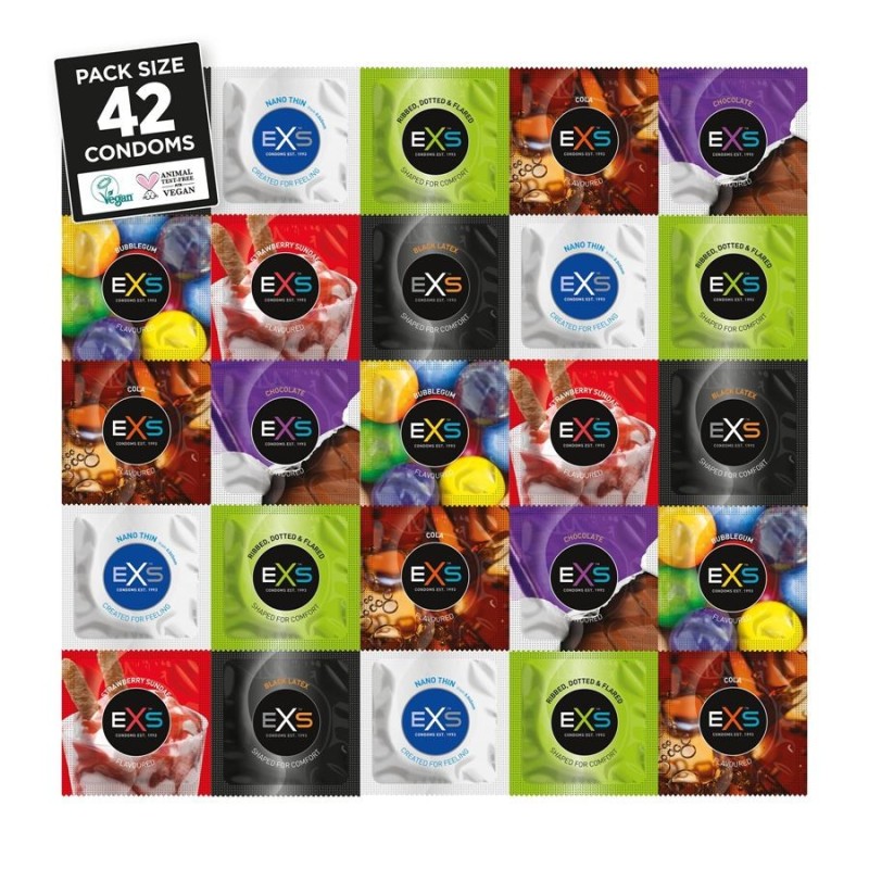 Condoms EXS Variety Pack 1 42pcs EXS Condoms EXS Variety Pack 1 42pcs Condoms