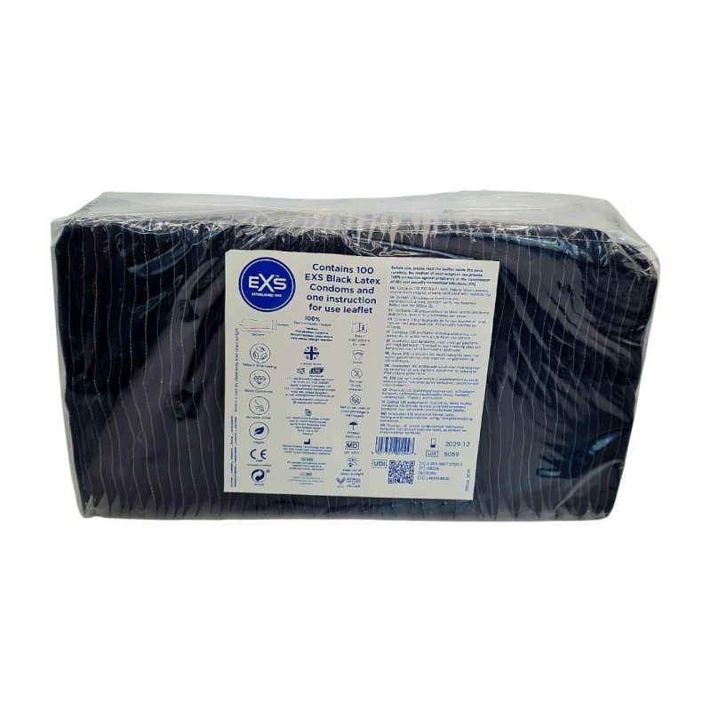 Condoms EXS Black Latex 100pcs