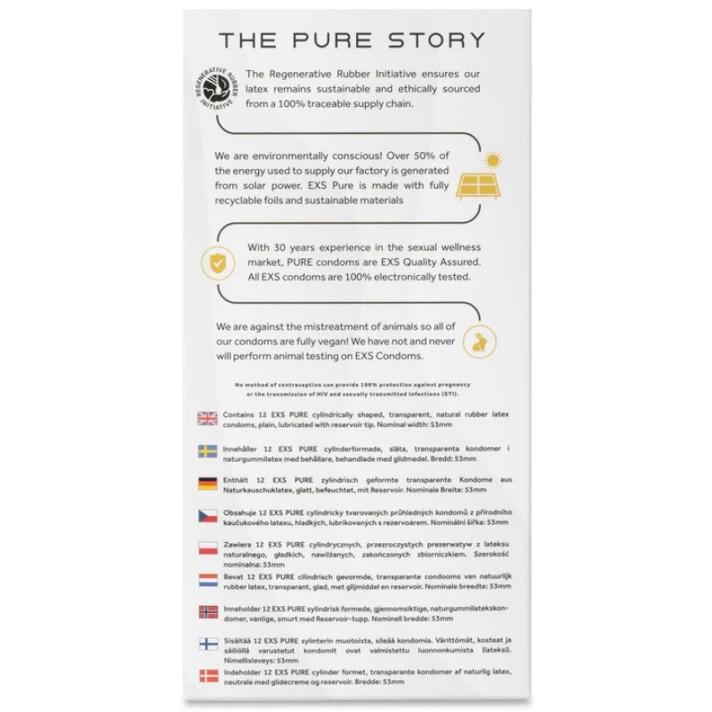 EXS Condoms EXS Pure Ultra Thin 12pcs Condoms