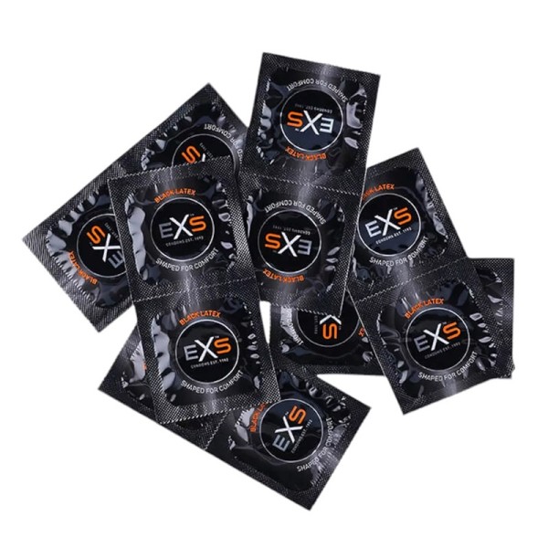 Condoms EXS Black Latex 100pcs