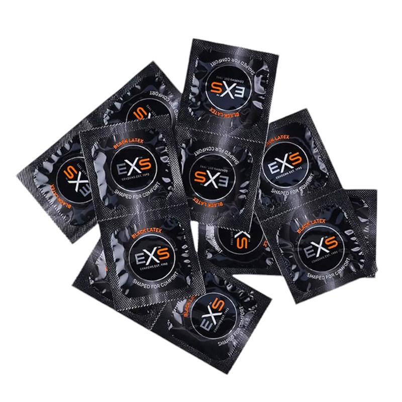 Condoms EXS Black Latex 100pcs
