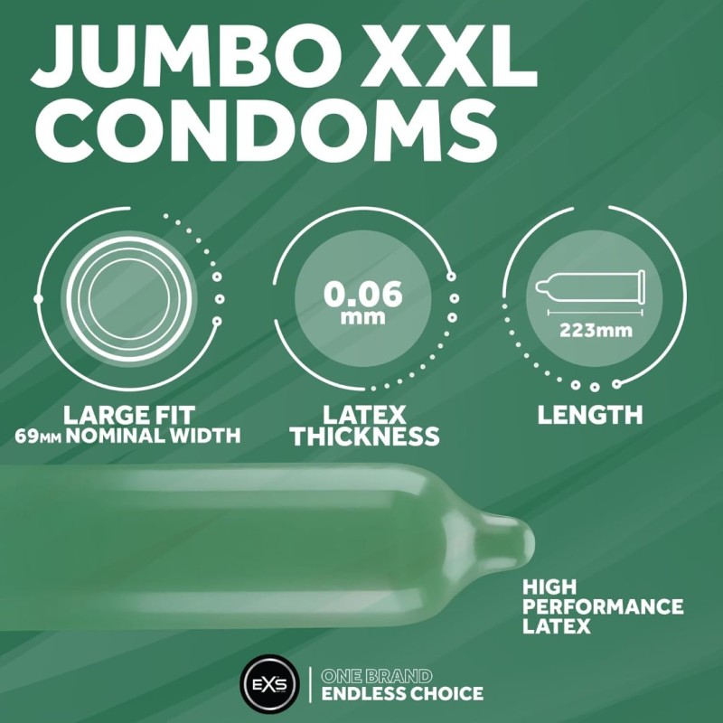 EXS Προφυλακτικά Μεγάλα EXS Jumbo 12τμχ Προφυλακτικά