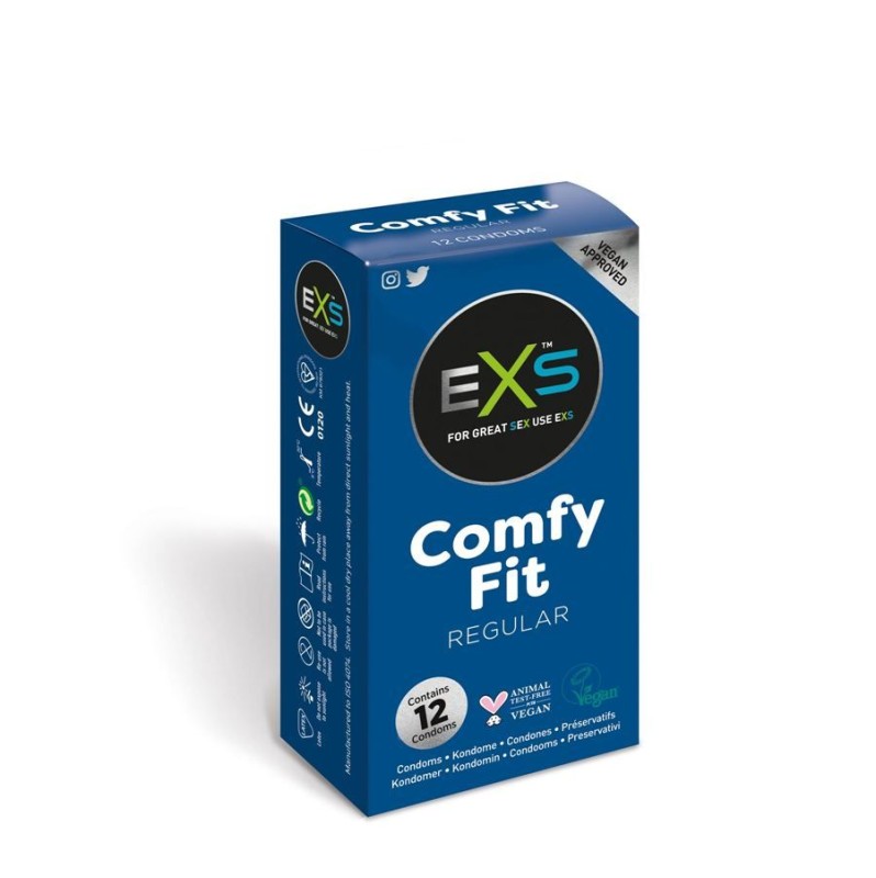 Προφυλακτικά Ευκολοφόρετα EXS Comfy Fit 12τμχ