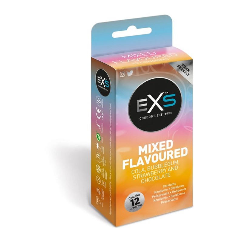 Προφυλακτικά Με Γεύσεις EXS Mixed Flavoured 12τμχ