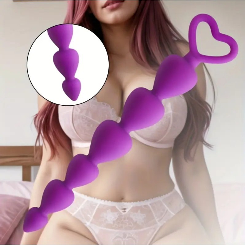 Anal Beads Love Market Heartia Purple