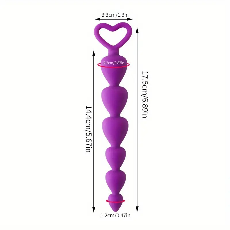 Anal Beads Love Market Heartia Purple