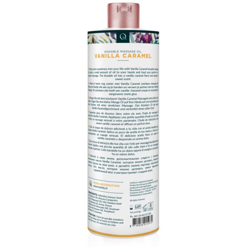 Exotiq Λάδι Μασάζ Exotiq Βανίλια Καραμέλα 500ml Έλαια & Κεριά Μασάζ