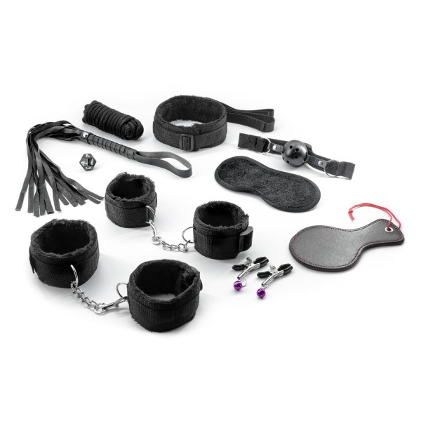 BDSM Bondage Kit Crushious Master & Cummander 11pcs Black 