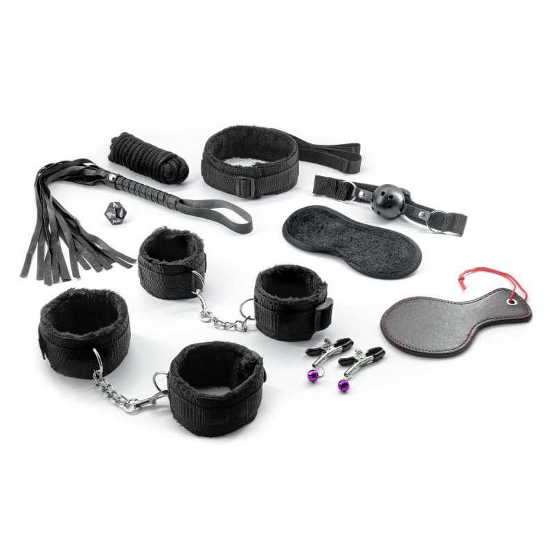 BDSM Bondage Kit Crushious Master & Cummander 11pcs Black 