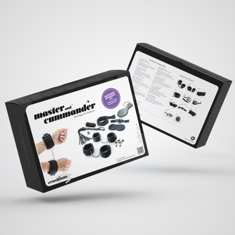 BDSM Bondage Kit Crushious Master & Cummander 11pcs Black 