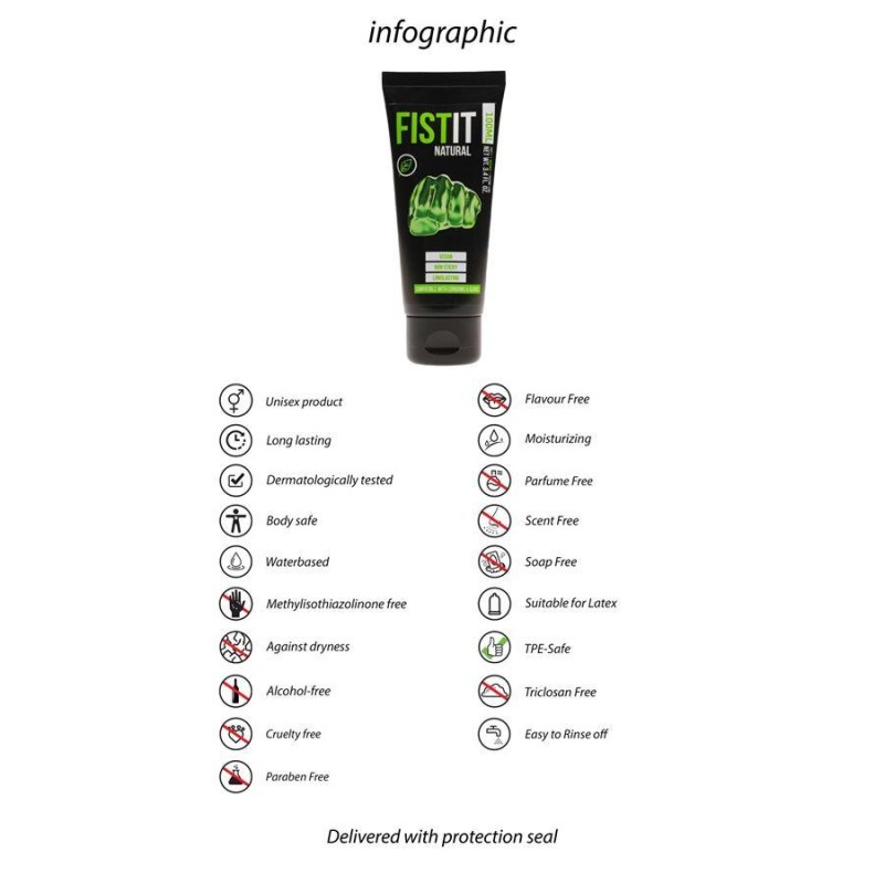 FISTIT Water Based Lubricant Fist-It Natural 100ml Anal
