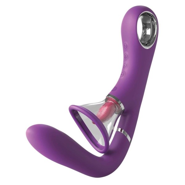 Δονητής G-Spot με Αναρροφητή Fantasy For Her Ultimate Pleasure Pro Μοβ