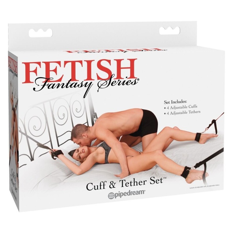 Κιτ Δεσίματος Fetish Fantasy Series Cuff & Tether Set Μαύρο