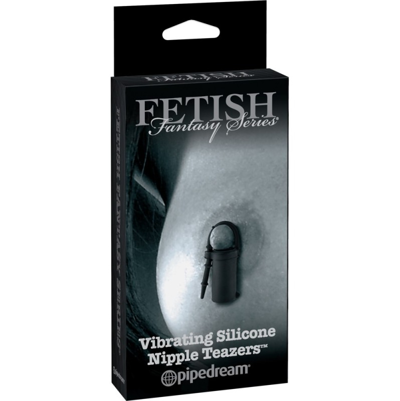 Vibrating NSilicone Nipple Teazers Fetish Fantasy Series Black