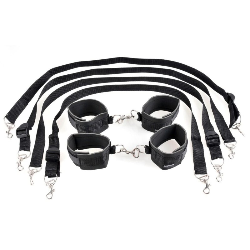 Fetish Fantasy Series Cuff & Tether Set Fetish Fantasy Series Black Restraints