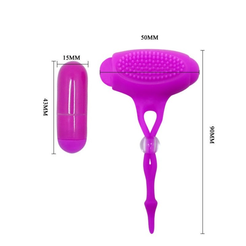 Pretty Love Vibrating Nipple Clamps Pretty Love Bancroft Purple Nipple Clamps