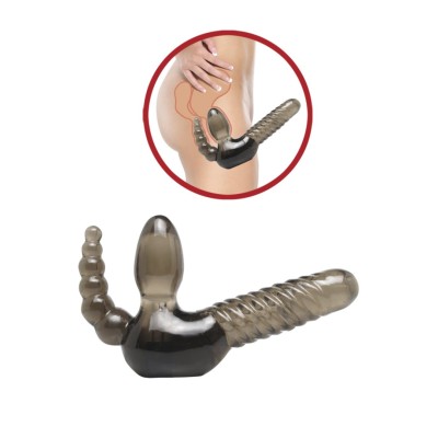 Strapless Strap-On With Anal Stimulator Fetish Fantasy Series Black Strapless Strap-On With Anal Stimulator Fetish Fantasy Series Black