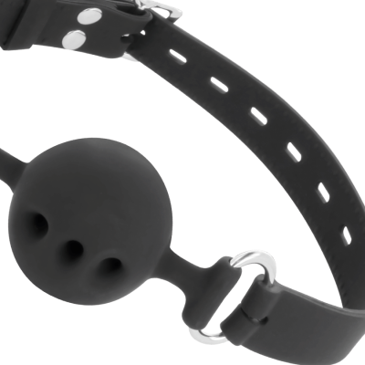 Silicone Ball Gag Fetish Darkness Black Silicone Ball Gag Fetish Darkness Black