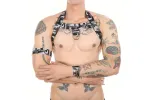 Elastic Body Strap Harness Set Gray Camo 