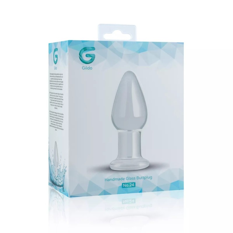 Glass Butt Plug Gildo No 24 10cm Clear Gildo Glass Butt Plug Gildo No 24 10cm Clear Non-Vibrating butt plugs