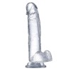 Glazed Jelly Dildo με Όρχεις Glazed 18m Διαφανές Jelly