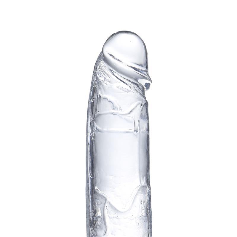 Glazed Jelly Dildo με Όρχεις Glazed 18m Διαφανές Jelly