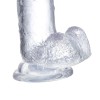 Glazed Jelly Dildo με Όρχεις Glazed 18m Διαφανές Jelly