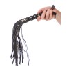 Flogger Fetish Fantasy Series Beaded Cat-o-Nine Tails Black