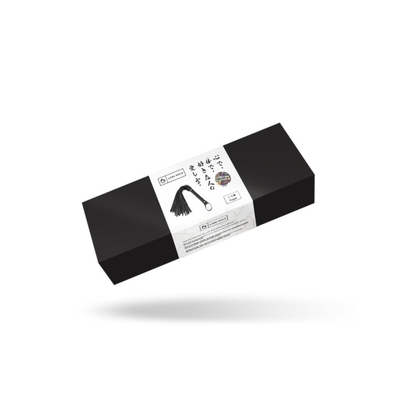 Leather Flogger Liebe Seele Black