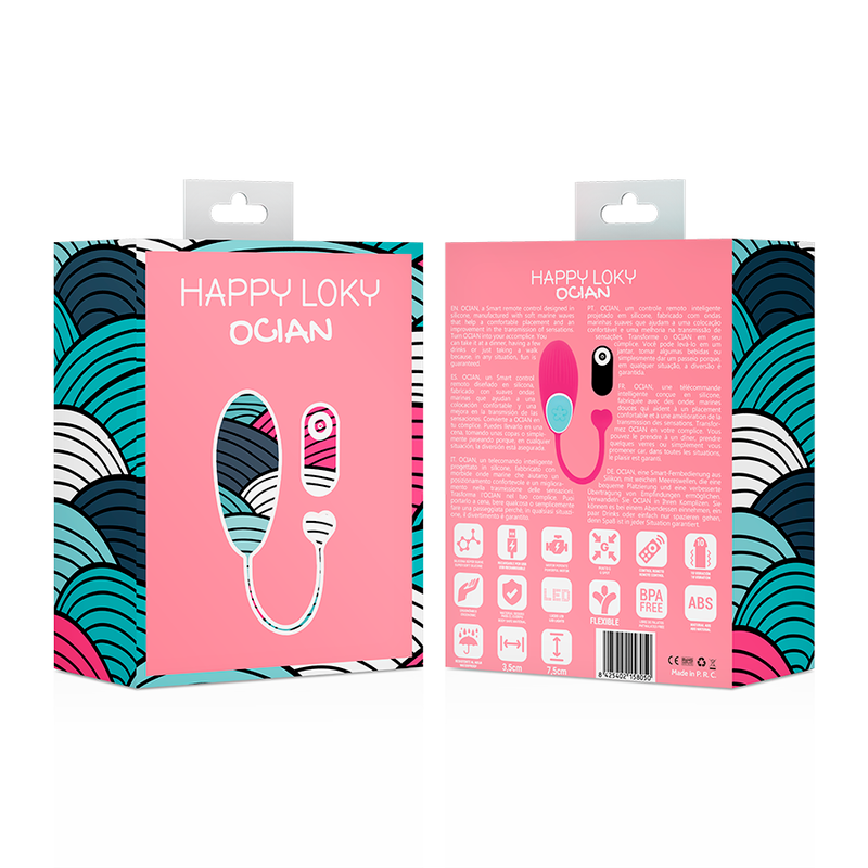 Vibrating Egg With Remote Happy Locky Ocian Fuchsia Happy Loky Vibrating Egg With Remote Happy Locky Ocian Fuchsia Vibrating Eggs