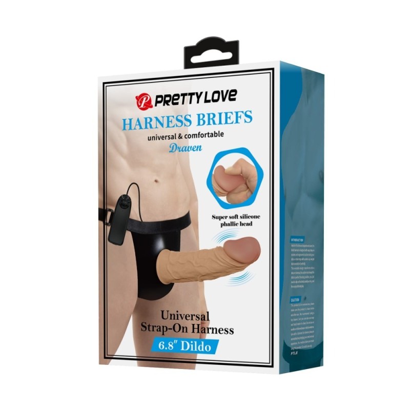 Κούφιο Strap-On με Δόνηση Pretty Love Draven Μπεζ Pretty Love Κούφιο Strap-On με Δόνηση Pretty Love Draven Μπεζ Γυναικεία Strap-On