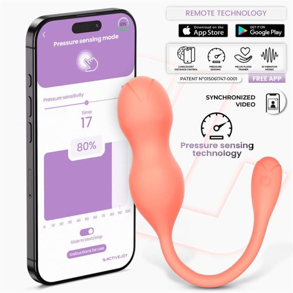 Κολπικές Μπάλες IntoYou App Series Kyra Pelvic Floor Trainer Πορτοκαλί