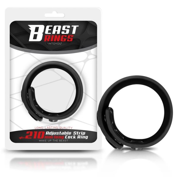 Δαχτυλίδι Πέους Intoyou Beast Rings Adjustable Strip Μαύρο