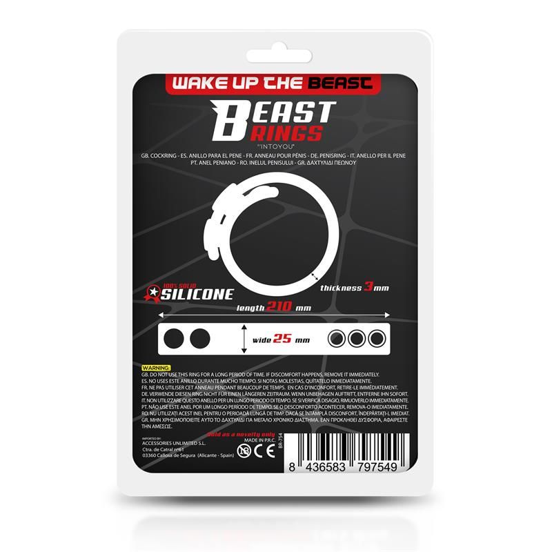 Intoyou Δαχτυλίδι Πέους Intoyou Beast Rings Adjustable Strip Μαύρο Δαχτυλίδια Πέους