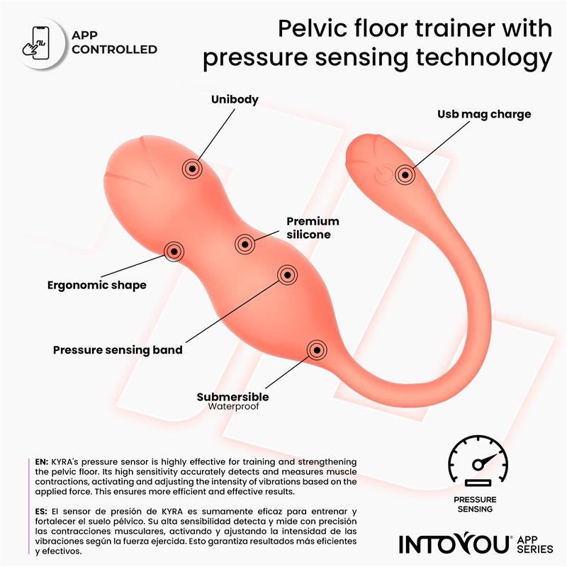 Κολπικές Μπάλες IntoYou App Series Kyra Pelvic Floor Trainer Πορτοκαλί Intoyou Κολπικές Μπάλες IntoYou App Series Kyra Pelvic Floor Trainer Πορτοκαλί Κολπικές Μπίλιες