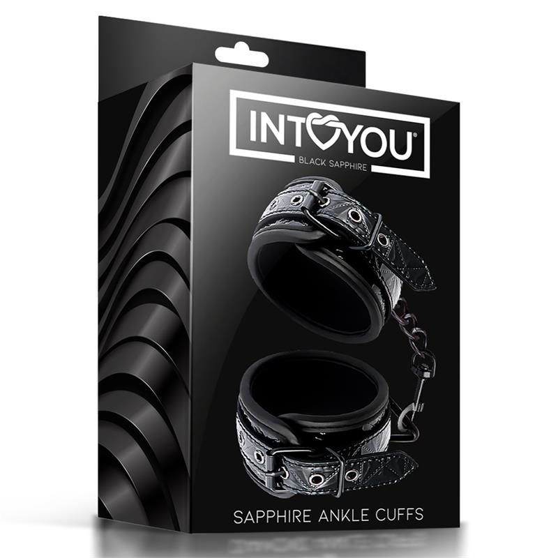 Intoyou Ποδοπέδες Intoyou Sapphire Μαύρες Δερμάτινες χειροπέδες