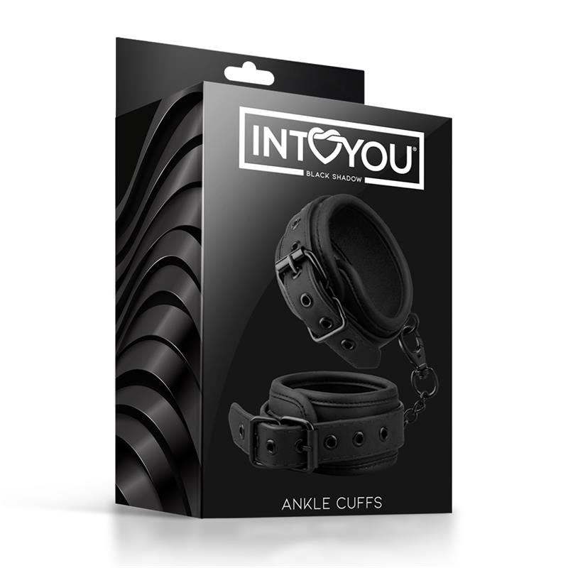 Intoyou Ποδοπέδες Intoyou Shadow Μαύρες Δερμάτινες χειροπέδες
