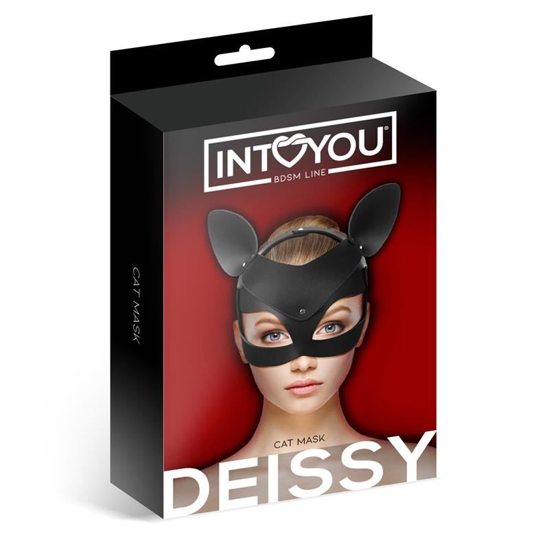 Intoyou Μάσκα Δερματίνης Deissy Γάτα Intoyou Μαύρη Μάσκες
