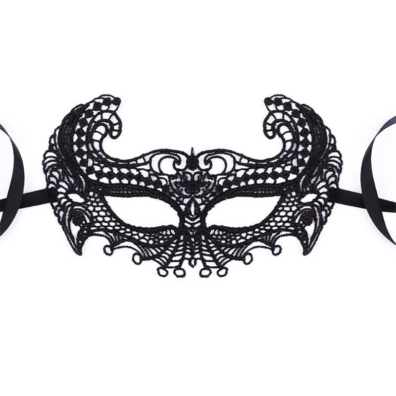 Intoyou Eye Mask Intoyou Venetian Fellicia Mask No.1 Black Masks & Blinfolds